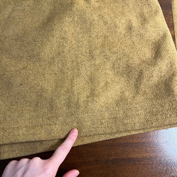 Rare Zero King Boiled Wool Mens Heavy Overcoat USA Camel Tan Wood Button Size 44 - Picture 13 of 16